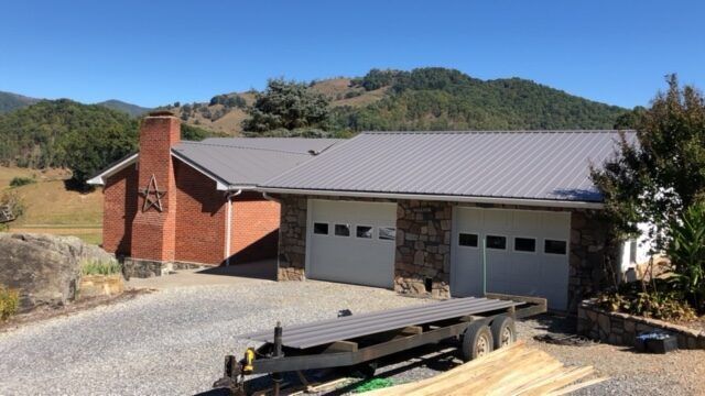 Garage Door with Glass Window ─ Canton, North Carolina ─ Shane Willis Construction