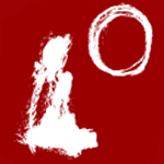 Symbol weiße Frau vor Mond roter Hintergrund