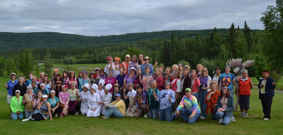 Group photo on the golf course