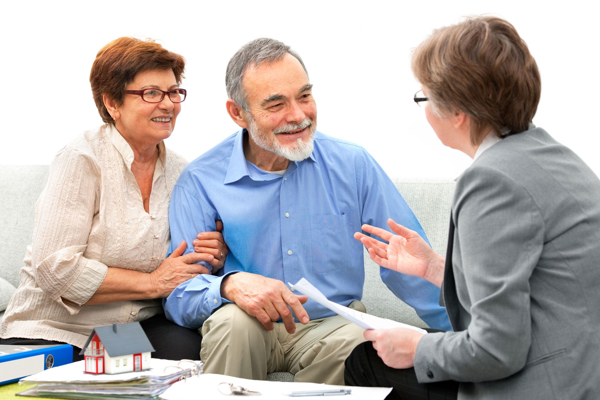 Older couple discussing the future of their estate