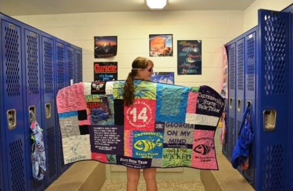 T-Shirt Towel Made from Swim Meet Tees