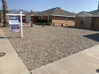 After Grass Removal on Stones — Alamogordo, NM — David's Landscaping Design LLC