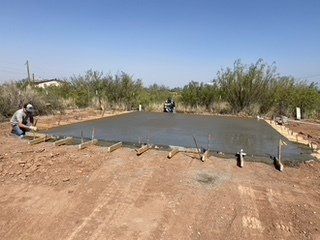 After Cement Pouring — Alamogordo, NM — David's Landscaping Design LLC