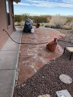 Before Garden Tiles Installation — Alamogordo, NM — David's Landscaping Design LLC