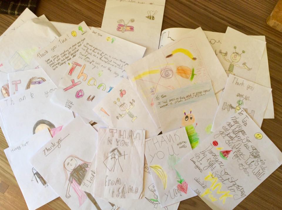 THANK YOU NOTES FROM A SCHOOL  FOR THE WORKSHOPS