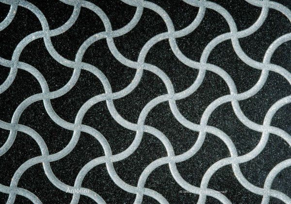 granito nero con linee bianche