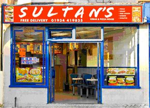 Kebab - Weston-Super-Mare - Sultan's Kebab House - shop front Kebab - Weston-Super-Mare - Sultan's Kebab House - shop front