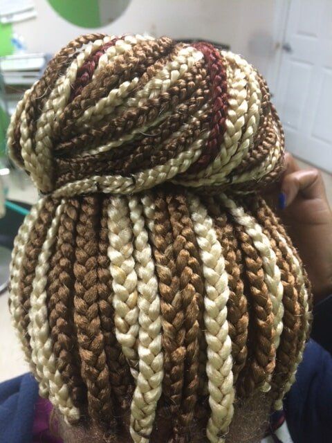 Brown and Blonde Hair Braid — Wilmington, DE — Tess African Hair Braiding & Beauty Supply
