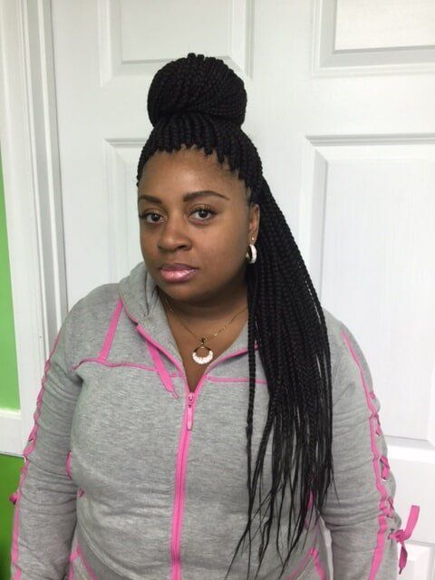 Long Hair Bun African Braid — Wilmington, DE — Tess African Hair Braiding & Beauty Supply