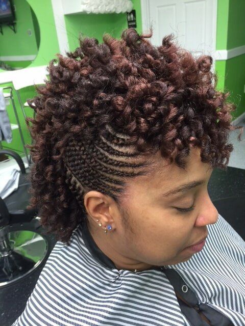 Curly Hair Mohawk Style Braid — Wilmington, DE — Tess African Hair Braiding & Beauty Supply