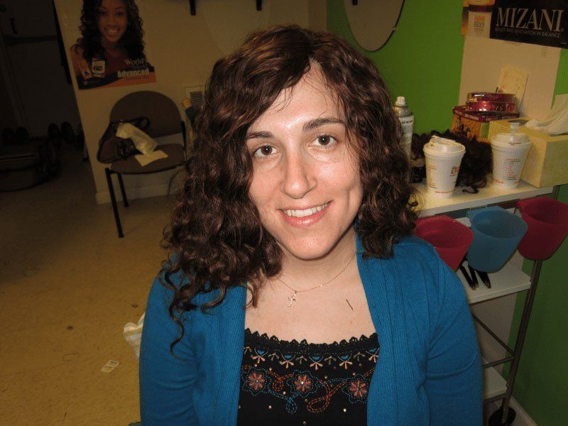 Happy Customer With Curly Hair — Wilmington, DE — Tess African Hair Braiding & Beauty Supply