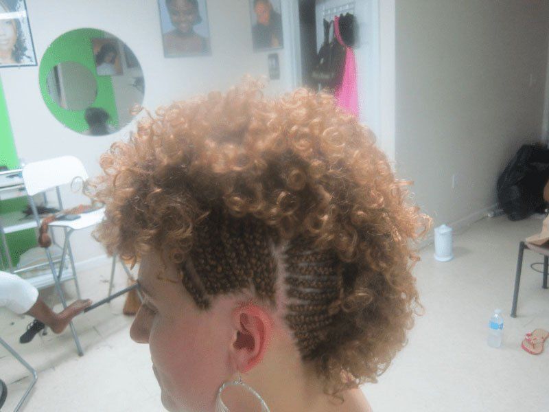 Blonde Curly Hair Braid — Wilmington, DE — Tess African Hair Braiding & Beauty Supply