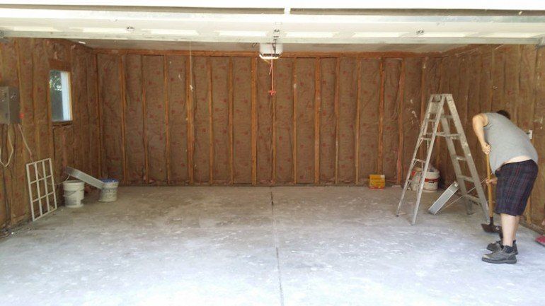 Before custom garage transformation