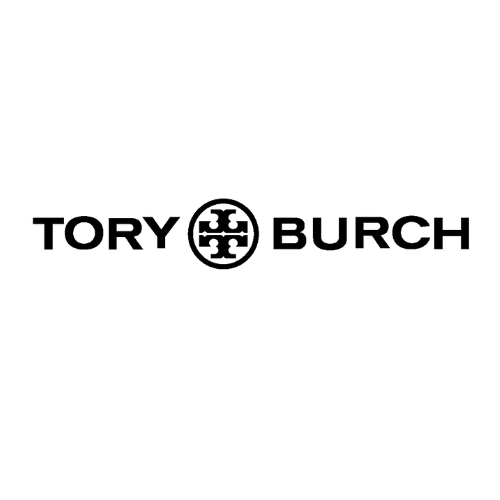 The logo for tory burch is black and white on a white background.