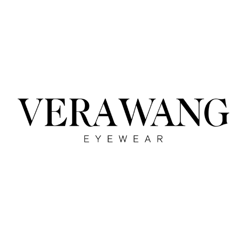 The vera wang eyewear logo is black and white on a white background.