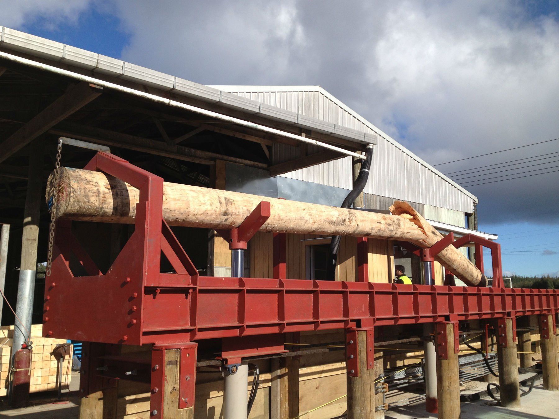 Roundwood products at company location
