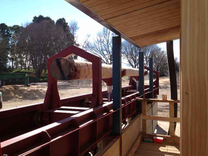 View of construction poles