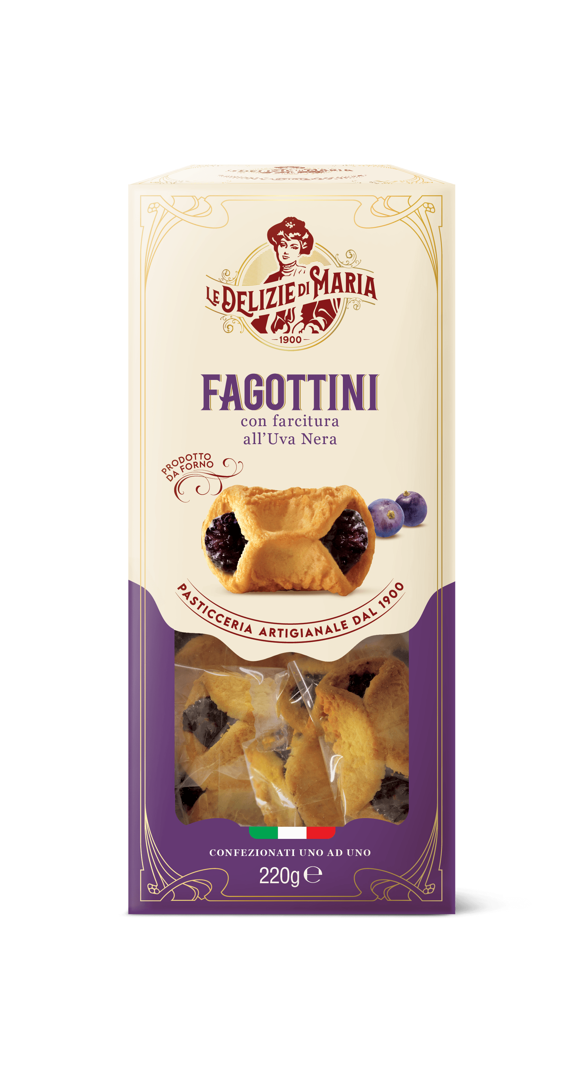 Fagottini all'uva nera