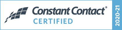 The constant contact logo is certified for 2020-2021.