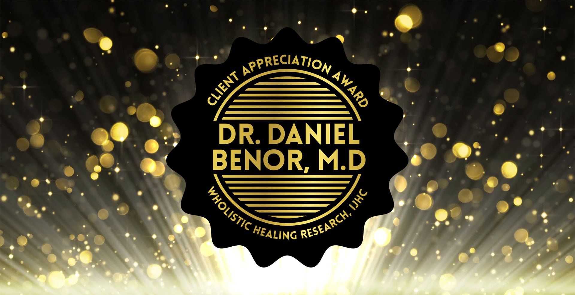 A black and gold logo for dr. daniel benor m.d.