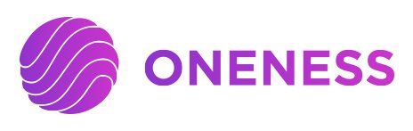 The logo for oneness is a purple ball with the word oneness on it.