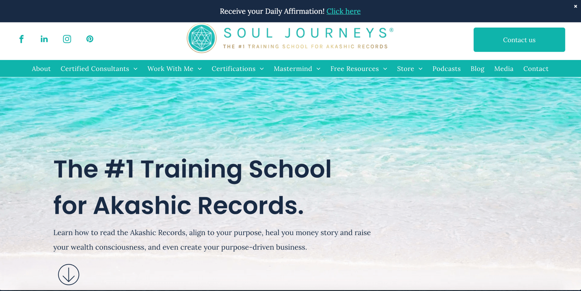 The website for soul journeys is the # 1 training school for akashic records.