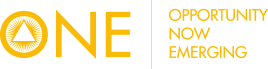 A logo that says one opportunity now emerging
