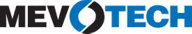 MEVOTECH logo with black and blue text and a circular design.