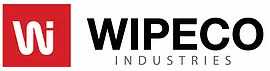 Logo for WIPECO INDUSTRIES; red square with white