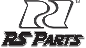 Logo of RS Parts. Dark gray stylized