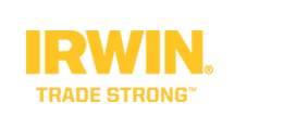 IRWIN logo with yellow text on a white background. The text reads: IRWIN. TRADE STRONG™