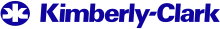 Kimberly-Clark logo: a blue circle with a white star-like design, followed by