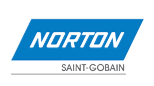 NORTON text in white on a blue tilted rectangle, SAINT-GOBAIN text below in gray.
