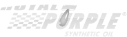 Logo for Royal Purple synthetic oil, with a drop shape.