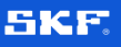SKF logo in white text on a blue background, with a registered trademark symbol.