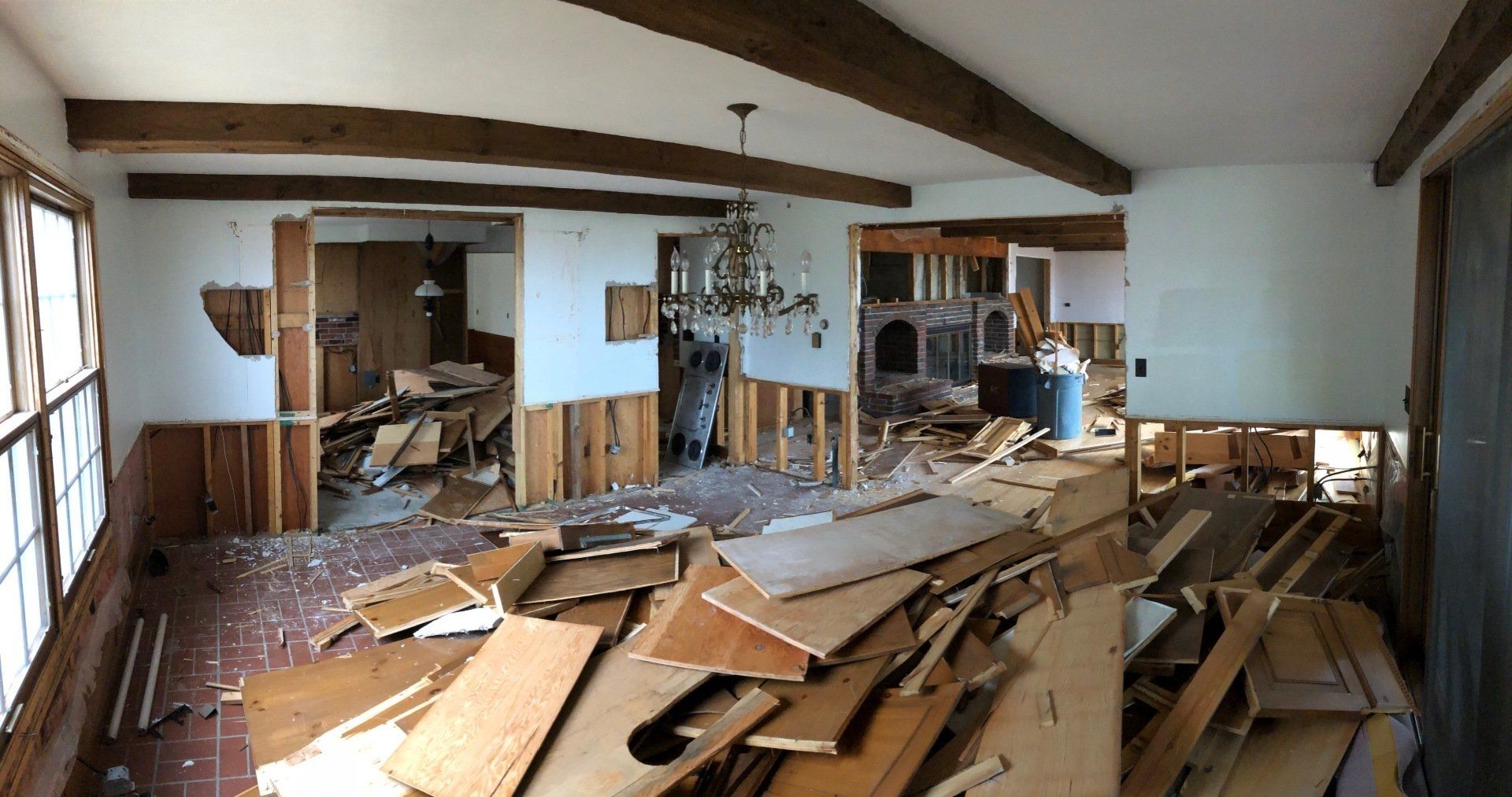 Home demolition project in Saco, Maine