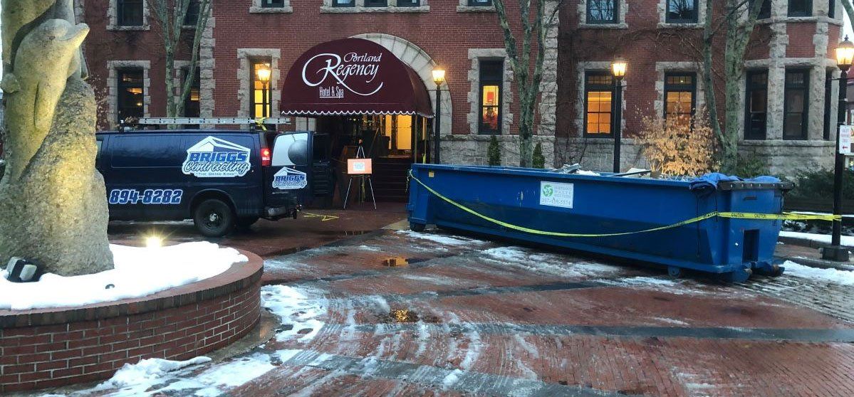 Commercial demolition completed at the Regency Hotel in Portland, Maine