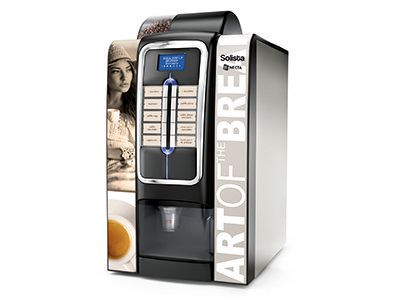 Distributori automatico con display azzurro