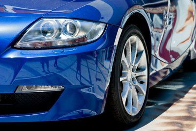 Car Realignment — Blue Car in San Diego, CA A car in San Diego, CA, in need of alignment repair services