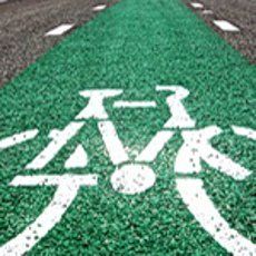 Anti-Slip Surfacing System ColourTrack on a Bike Lane