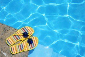 Shoes By Pool