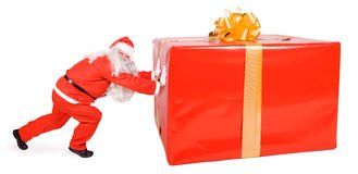 santa delivering a package