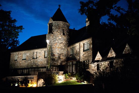 castle event venue at night in little rock arkansas