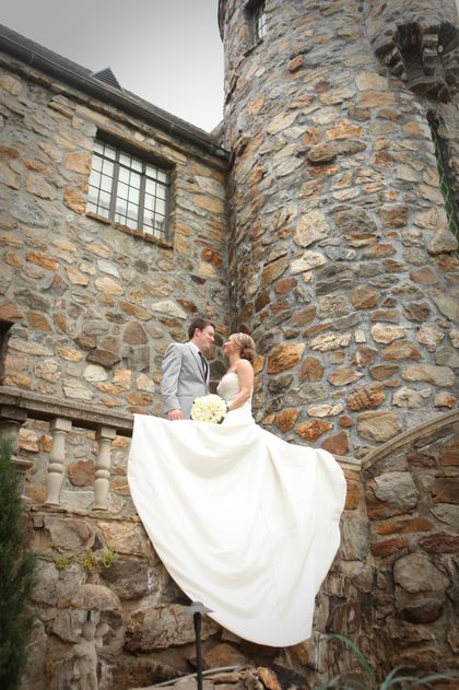 Let us make your day magical! bride and groom at a castle wedding venue getting married in little rock arkansas
