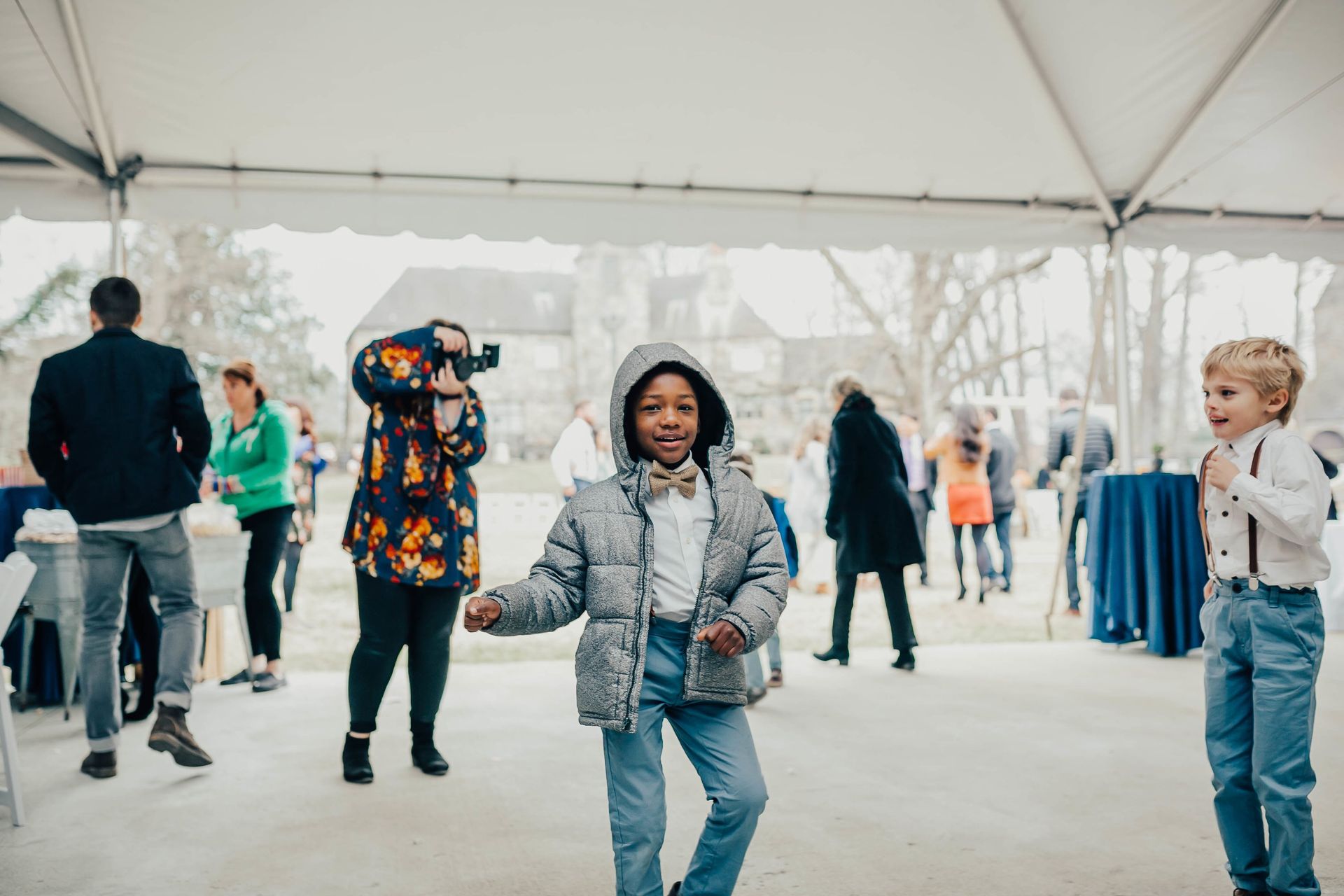 child dancing at a wedding venue in little rock ar