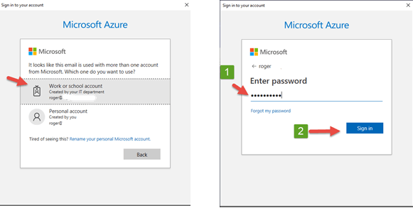 Azure login