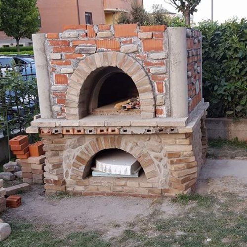costruzione di forno per spazi esterni