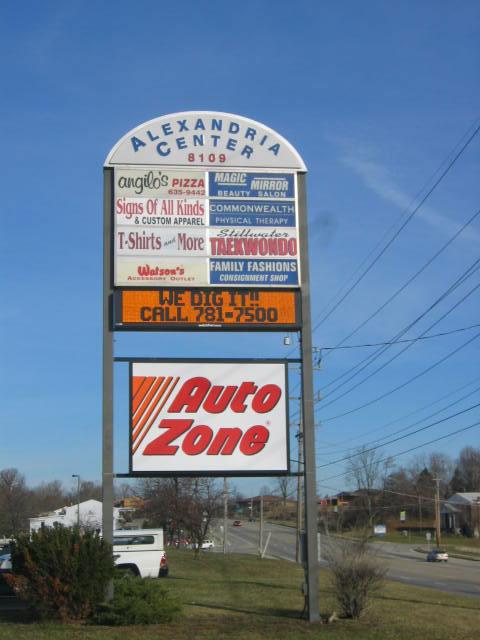 Auto Zone LED Message Center Signs