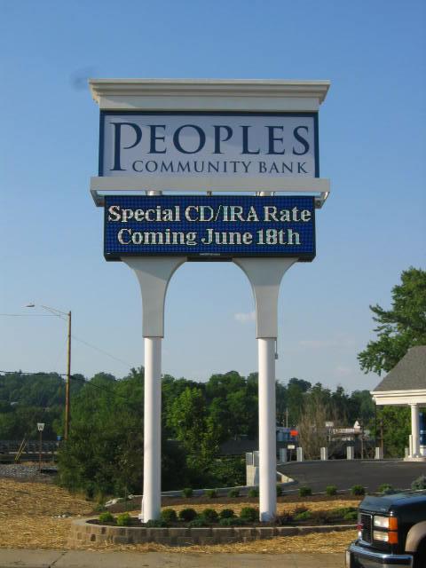 Peoples Community Bank LED Message Center Signs