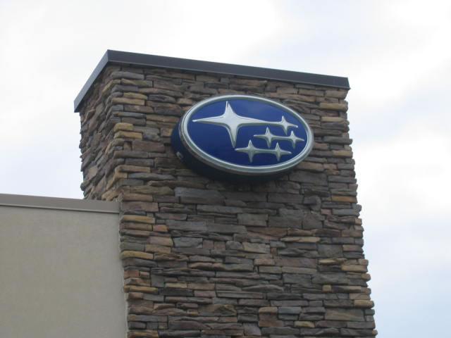 subaru car dealership wall mounted sign board
